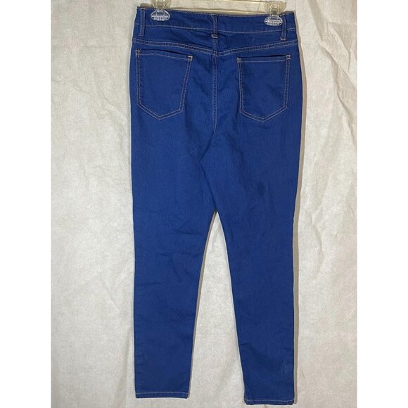 No Boundaries size 13 stretch jeans 4 button closure dark blue with gold 11" ris - Picture 2 of 13
